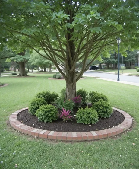 Brick Circle Around Trees