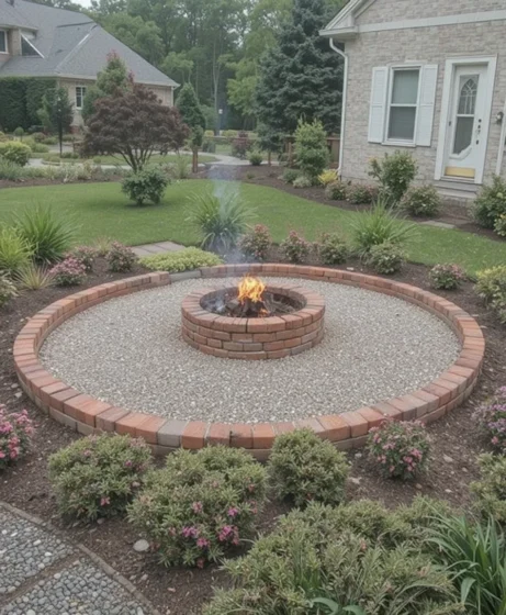 Brick Fire Pit Surround