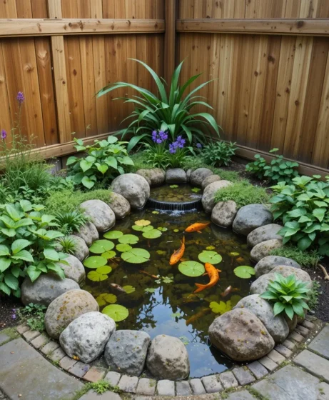 Build a Mini Pond with Plants