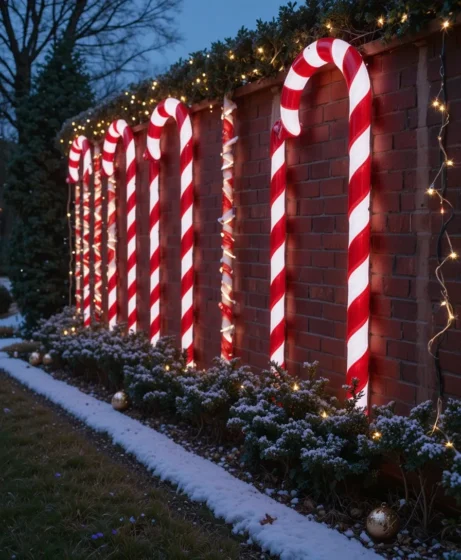 Candy Cane LED Wall Stripes