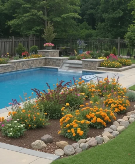 Colorful Flower Beds