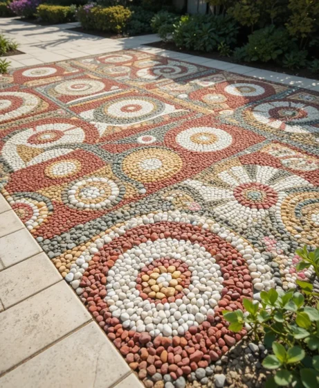 Colorful Gravel Mosaic Garden