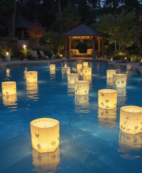 Floating Pool Lanterns