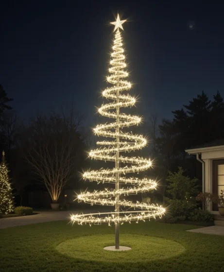 Floating Spiral Light Tree