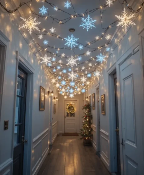 Hanging Snowflake Lights