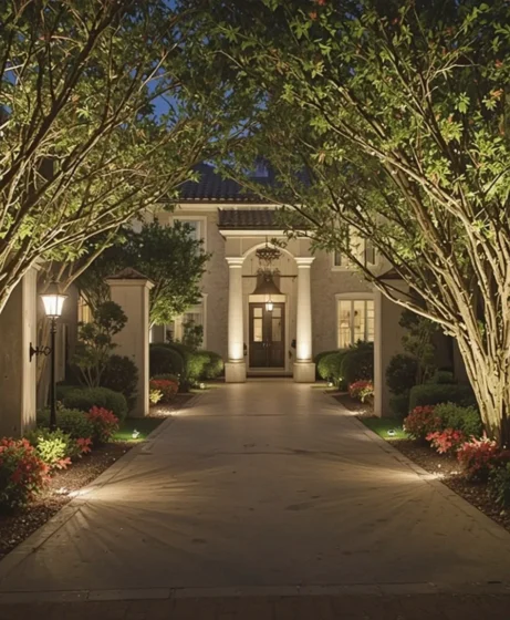 In-Ground Uplights to Highlight Trees or Columns