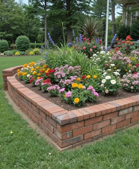 Layered Brick Borders
