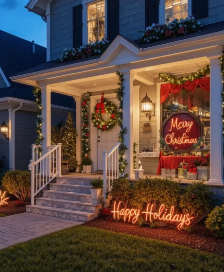 Lighted Outdoor Holiday Signs