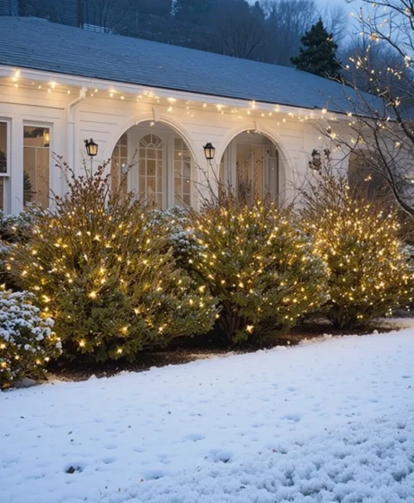 Net Lights on Bushes or Hedges