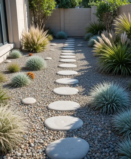 Replace Grass with Decorative Gravel - Xeriscape Landscaping Ideas