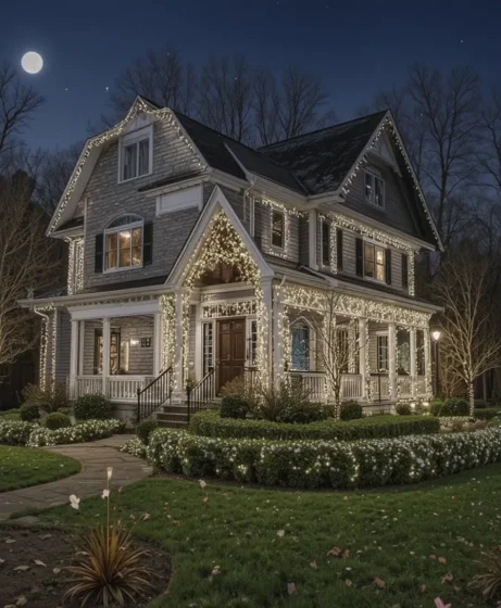 Solar-Powered House Lights