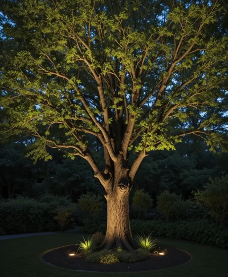 Spotlights from Below
