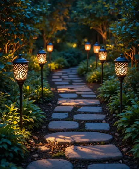 Stake Lights with Decorative Tops