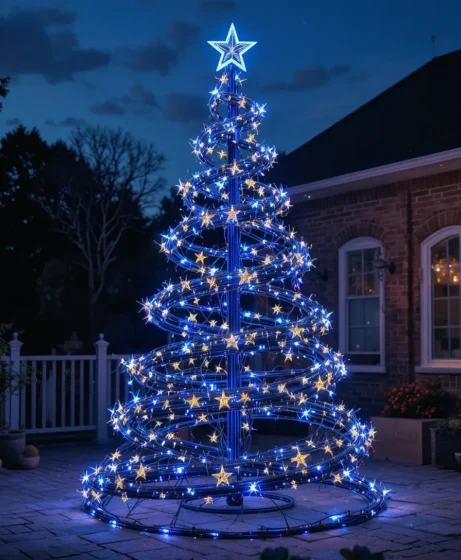 Starry Night Spiral Tree