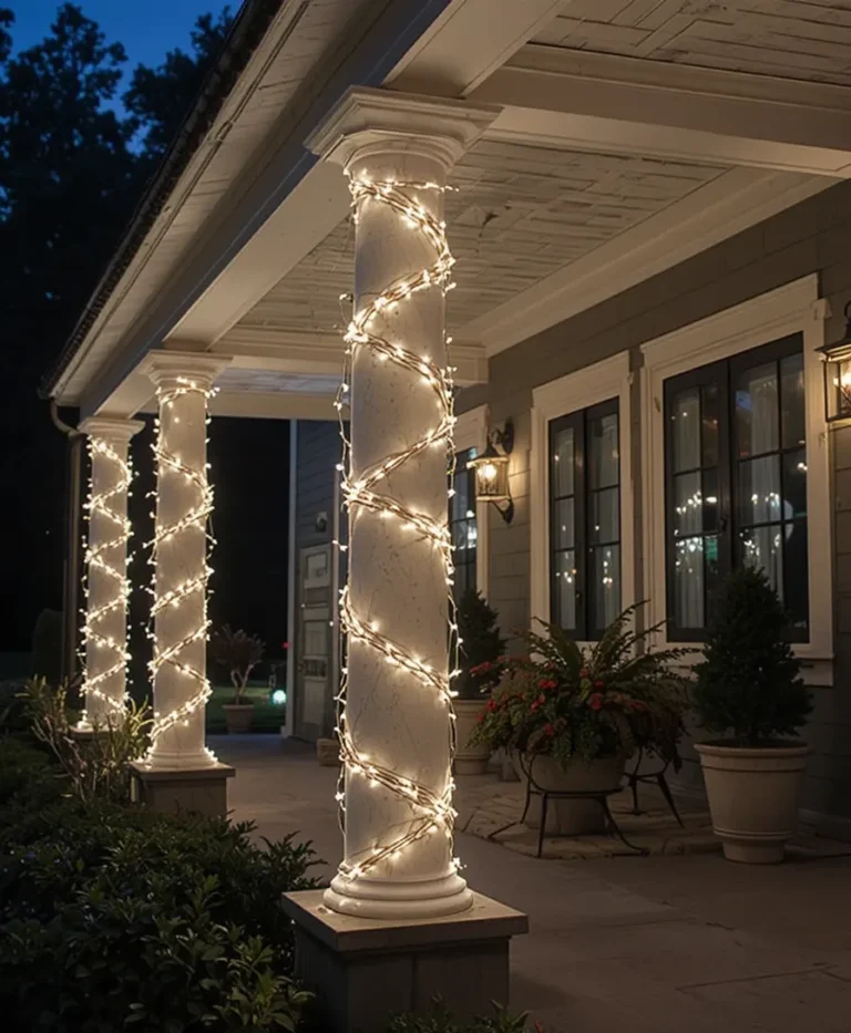 Twisted Rope or Spiral Lights on Columns