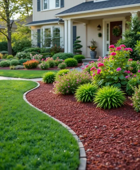 Use Colorful Mulch for Contrast