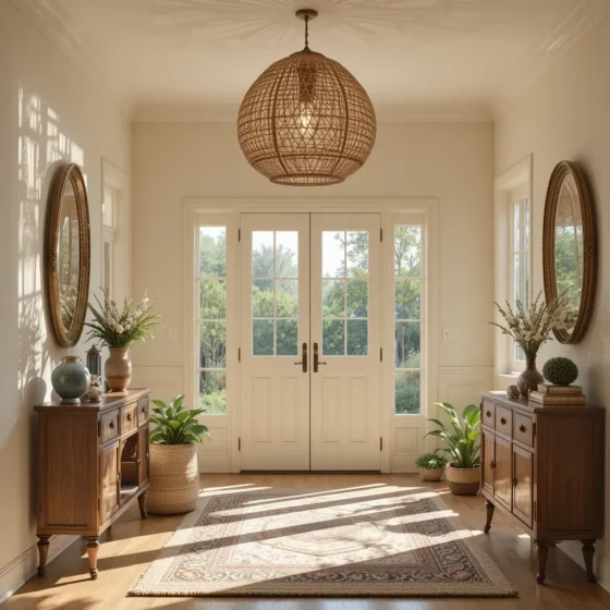 Bohemian Rattan Lights for Natural Warmth