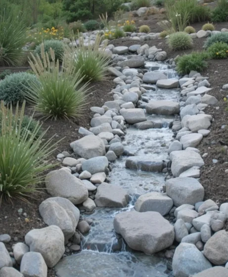 Dry River Beds for Drainage
