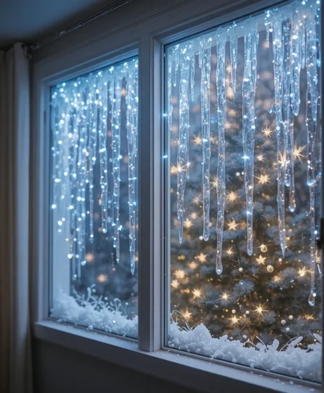 Hanging Icicle Lights