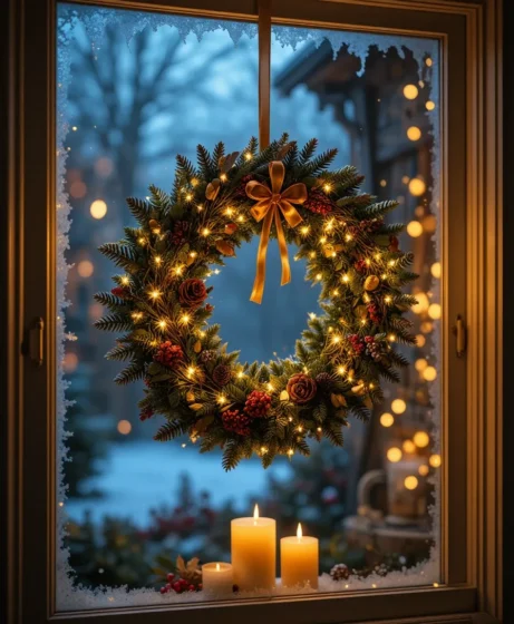 Light-Up Christmas Wreath