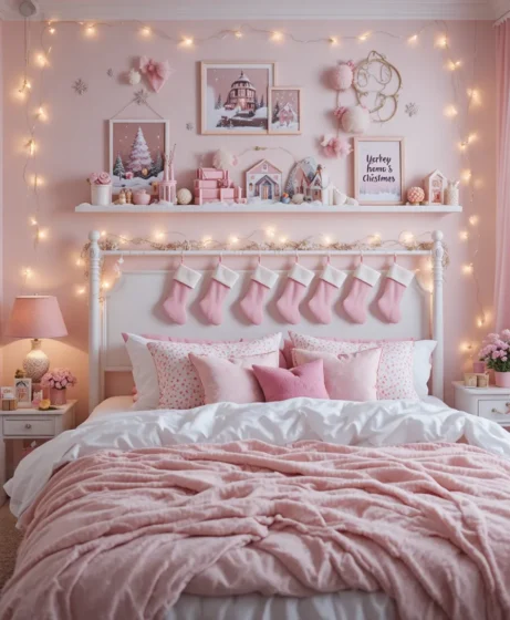 Pink Stockings and Wall Décor