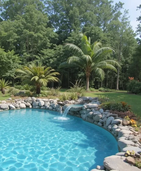 River Rock Pool Edging