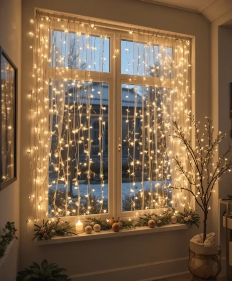 Twinkling Curtain of Lights