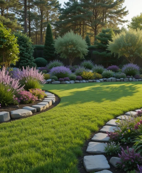 Lawn Stone Edging Ideas