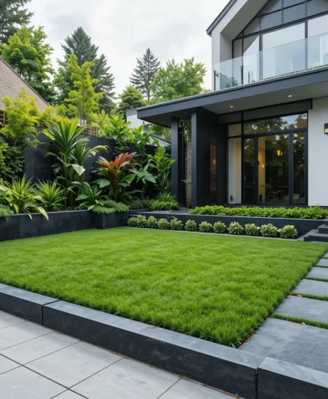 Lawn Stone Edging Ideas