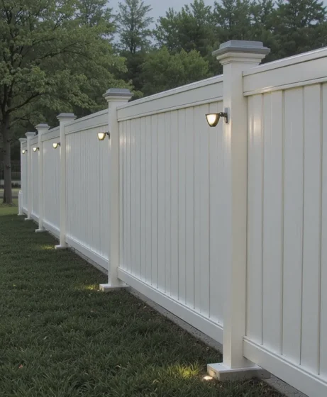 Downlights on Fence Posts