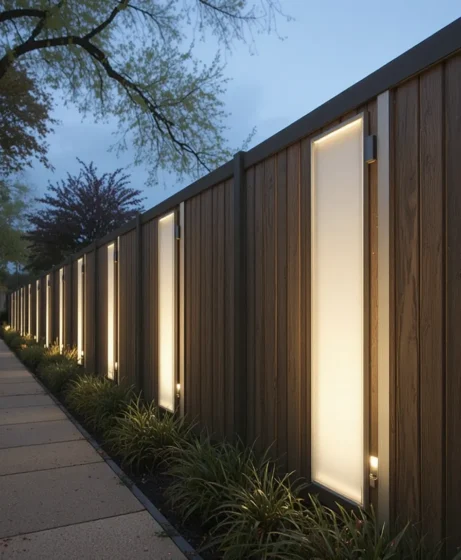 Integrated Fence Lighting Panels