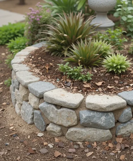 Stone and Mulch Layers for Depth