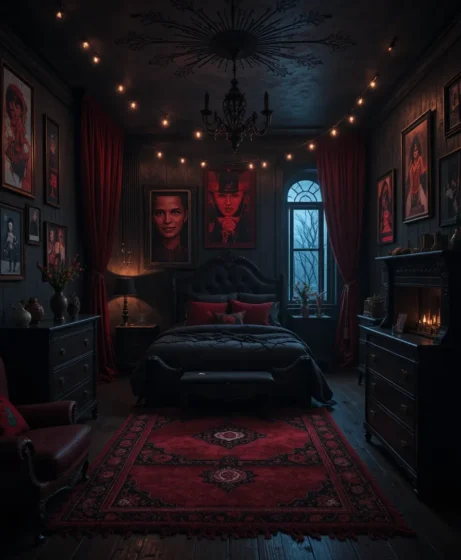 Black and Red Emo Bedroom