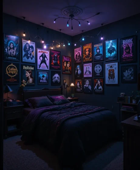Emo Bedroom with Band Posters