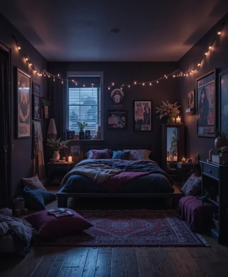 Emo Bedroom with Floor Seating