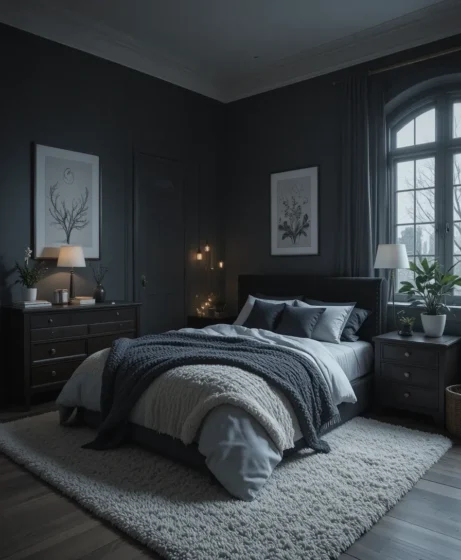 Emo Bedroom with Neutral Balance