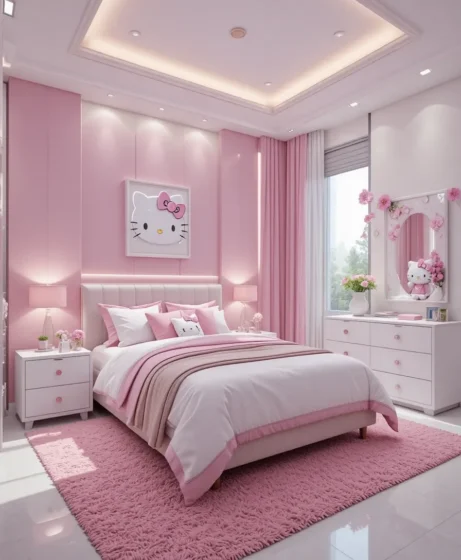 Hello Kitty Bedroom with Modern Furniture