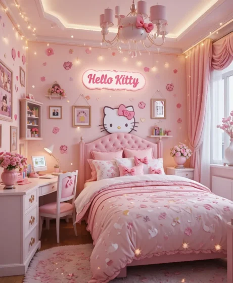 Hello Kitty Bedroom with Personalized Touches
