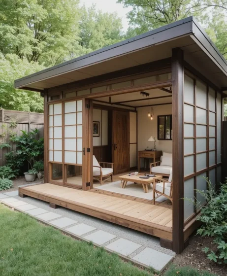 Japanese-Inspired Backyard Guest House