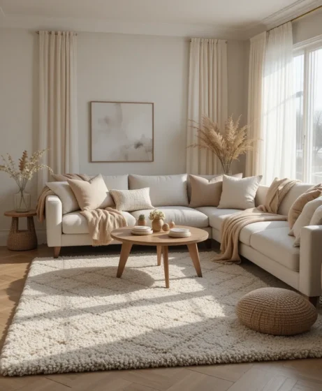 Layered Neutral Rugs