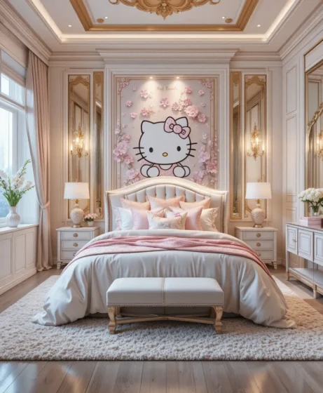 Luxury Hello Kitty Bedroom Look