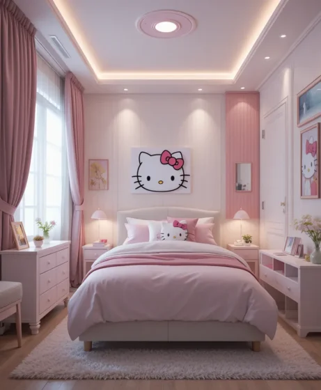 Minimal Hello Kitty Bedroom