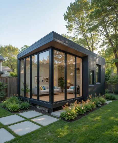 Modern Glass Facade Guest House