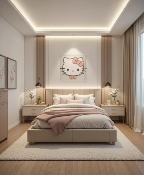 Modern Hello Kitty Bedroom for Teens