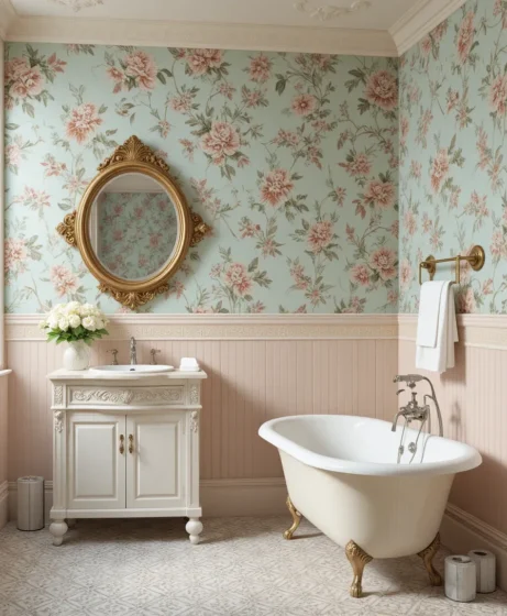 Patterned Wallpaper Accents
