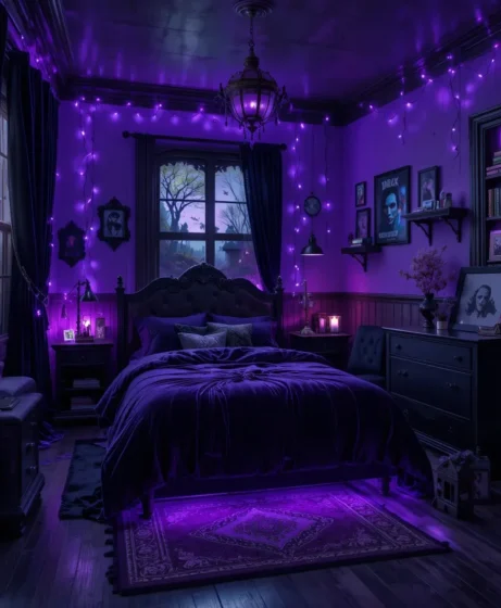 Purple and Black Emo Bedroom