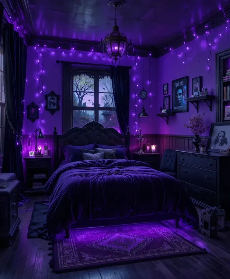 Purple and Black Emo Bedroom