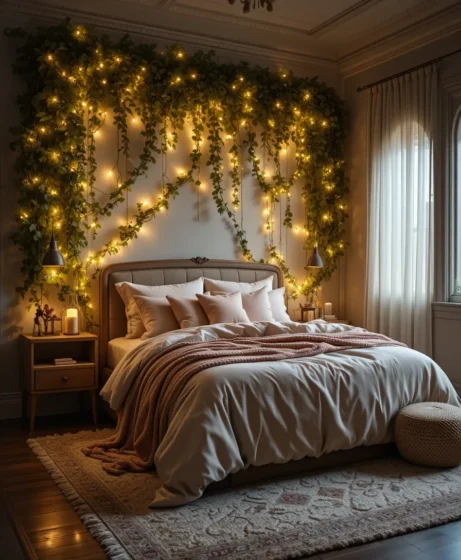Romantic Bedroom with Vines