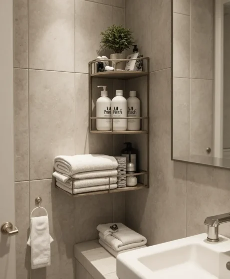 Small Bathroom Corner Caddy