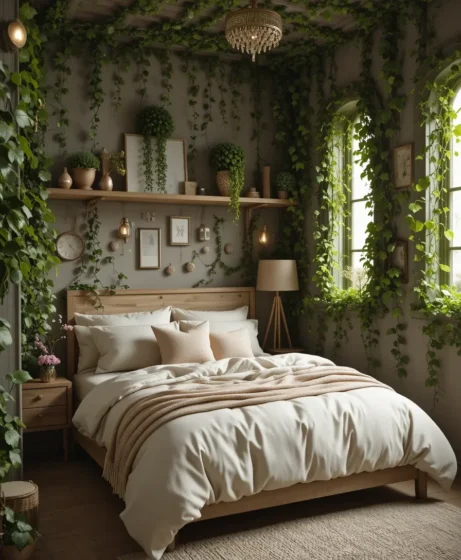 Small Bedroom Vine Decor